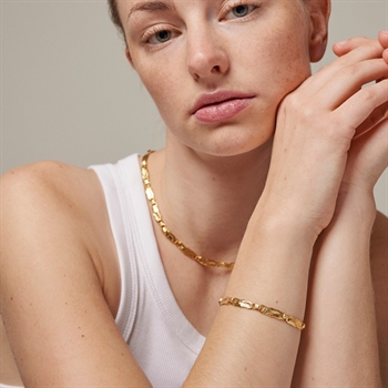 Enamel Melvina armband in vergoldete silber auf Modell